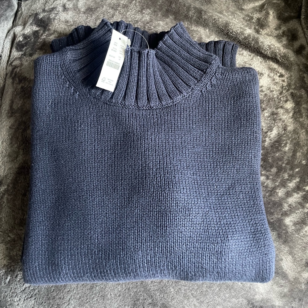 J. Crew Deep Blue Cowl Neck Sweater